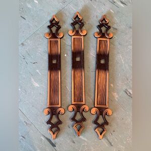 3pc vintage Amerock? Backplates for cabinet hardware